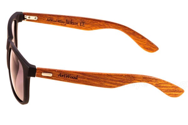 Artwood Milano modello Jackson di colore MatteBlack wooden Temples