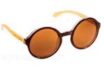 Occhiali da Sole Unisex Artwood Milano Bambooline-Oval-MP200 Brown Transp - bamboo temples size 52