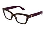 Occhiali da Vista Donna Gucci GG1715O 007 havana violet transpa size 53