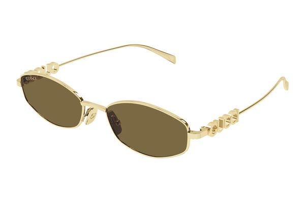 Occhiali da sole Gucci GG1802S 005 gold gold brown