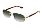 Occhiali da Sole Uomo Gucci GG1221S 006 gold havana grey size 56