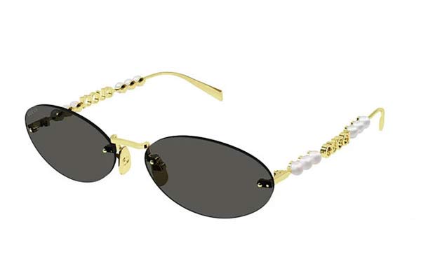 Occhiali da sole Gucci GG1922S 001 gold gold grey