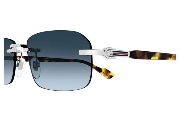 Gucci modello GG1221S di colore 007 silver havana blue