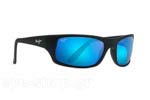 Occhiali da Sole Uomo Maui Jim PEAHI B202-2M  - St Glasse Blue Hawaii mirror Polarized Plus2 size 65