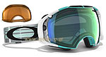 Occhiali da Sole Maschere da sci Oakley AirBrake-7037-Snow 57-400 Mint Plaid/Emerald Iridium - Persimmon size 0