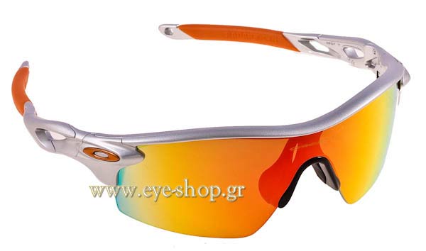 Occhiali Oakley Radarlock 9182 07 Silver - Fire Iridium Polarized