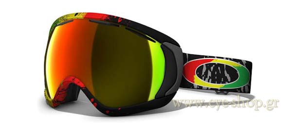 Oakley modello Canopy 7047 di colore 57-774 Rasta Mane Fire iridium Tanner Hall