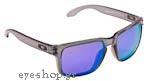 Occhiali da Sole Sport Oakley Holbrook-9102 45 Crystal Black - Violet Iridium size 55