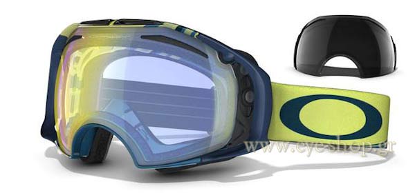 Oakley modello AirBrake 7037 Snow di colore 59-125 H.I. Yellow - Gray