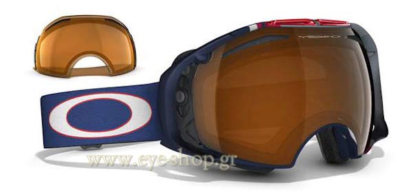 Occhiali Oakley AirBrake 7037 Snow 57-718 TERJE HAAKONSEN SIGNATURE SERIES  Nordic Blue-Black Iridium and Persimmon