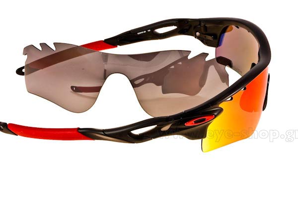 Oakley modello Radarlock di colore Path 9181 23 Vented Mt Black Ink OO Red Irid Polarized