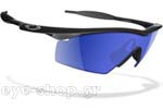 Occhiali da Sole Sport Oakley M-Frame Strike 9060 custom matteblack-Ice iridium size 0