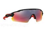 Occhiali da Sole Sport Oakley RADAR-EV-PITCH-9211 02 Matte Black Red Iridium size 0