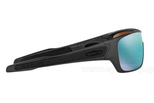 Oakley modello Turbine Rotor 9307 di colore 09 Steel Deep H2O Polarized
