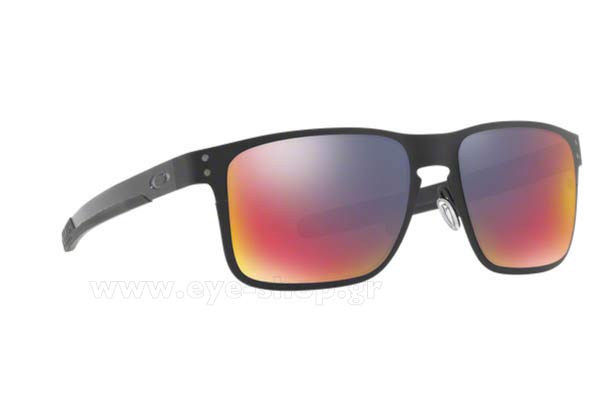 Occhiali Oakley Holbrook Metal 4123 02 Matte Black Red Iridium