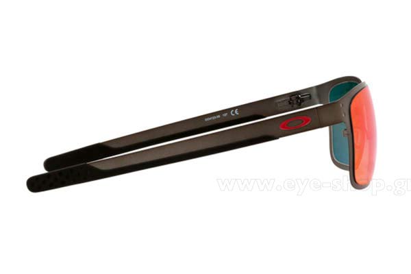 Oakley modello Holbrook Metal 4123 di colore 05 Matte Gunmetal Torch Irid Polarized