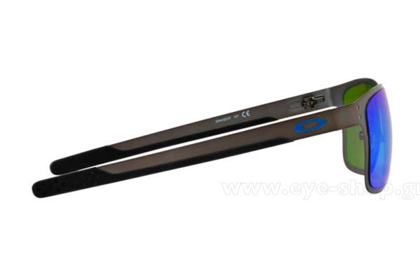 Oakley modello Holbrook Metal 4123 di colore 07 Mt Gunmetal Prizm Saphpire Irid Polarized
