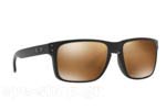 Occhiali da Sole Uomo Oakley Holbrook-9102 D7 Mt Black Prizm Tungsten Polarized size 55