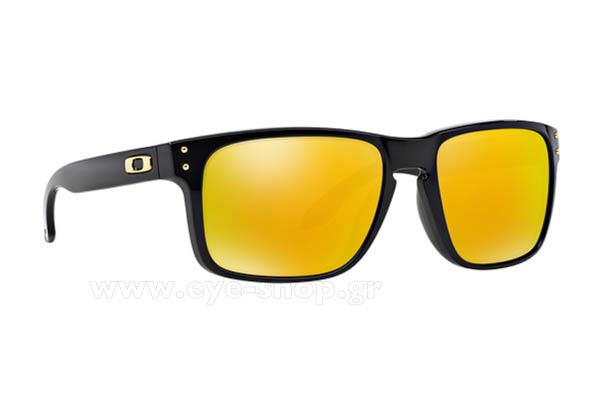 Occhiali Oakley Holbrook 9102 E3 24k Iridium gold mirror