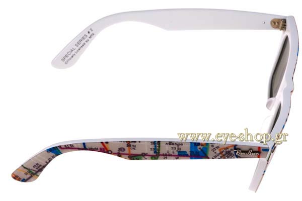Rayban modello 2140 Wayfarer di colore 1033 Καταργήθηκε Subway Rare Prints Series2