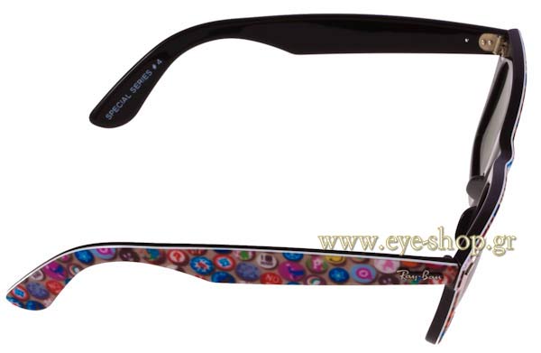 Rayban modello 2140 Wayfarer di colore ΚΑΤΑΡΓΗΘΗΚΕ - Discontinued 1049 Rare Prints Button Pins
