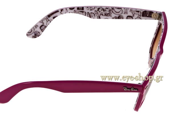 Rayban modello 2140 Wayfarer di colore ΚΑΤΑΡΓΗΘΗΚΕ - Discontinued 104551 Comics Rare Prints Series