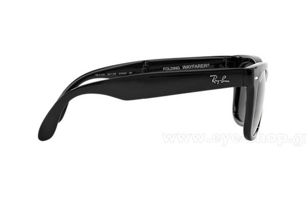 Rayban modello 4105 Folding Wayfarer di colore 601/58 Polarized Folding