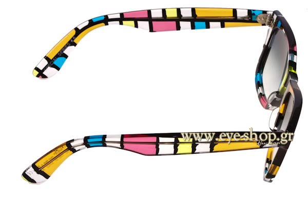 Rayban modello 2140 Wayfarer di colore 10853F Blocks Special series 6