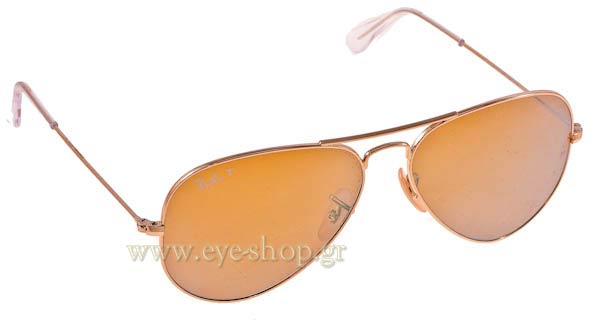 Occhiali Rayban 3025 Aviator 001/4S Gold Mirror Polarized