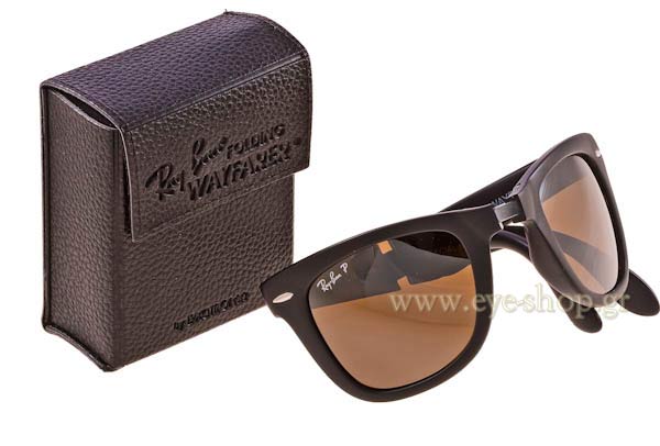 Rayban modello 4105 Folding Wayfarer di colore 601S55 Polarized Folding