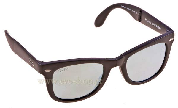 Occhiali Rayban 4105 Folding Wayfarer 602230 matte grey silver mirror