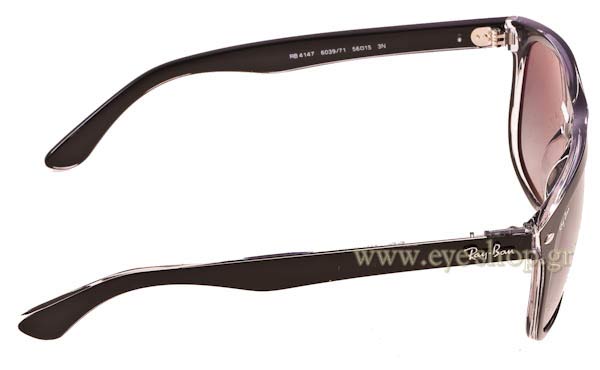 Rayban modello 4147 di colore 603971 Black on trasnparent