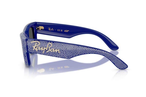 Rayban modello 4940BP WAYFARER PUFFER di colore 686787 full strass