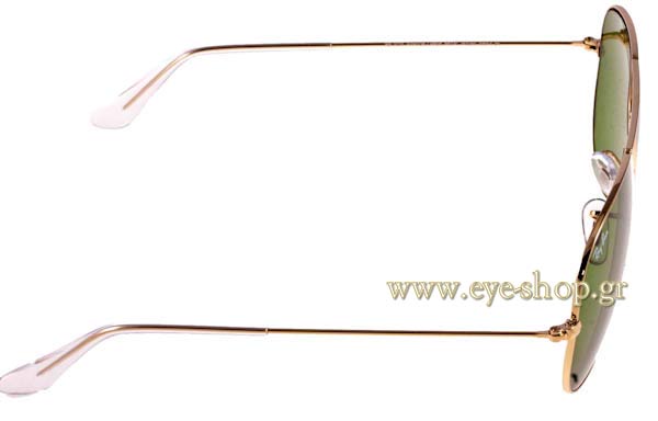 Rayban modello 3025 Aviator di colore W3280 χρυσός σκελετός με πράσινους φακούς
