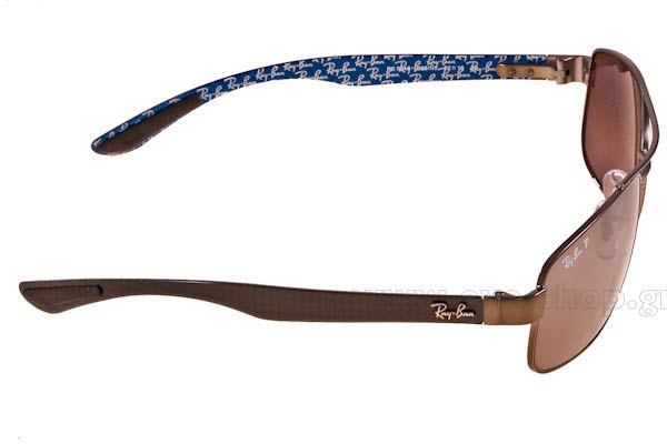 Rayban modello 8316 di colore 029/N8 Polarized ασημί ματ carbon μπλε