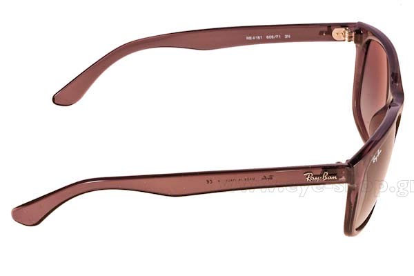 Rayban modello 4181 di colore 606/71 Grey Transparent