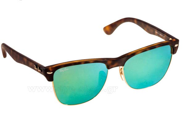 Occhiali Rayban 4175 Oversized Clubmaster 609219 green mirror krystals