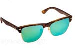 Occhiali da Sole Unisex Rayban 4175-Oversized-Clubmaster 609219 green mirror krystals size 57