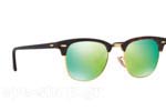 Occhiali da Sole Unisex Rayban 3016-Clubmaster 114519 green mirror krystals size 51