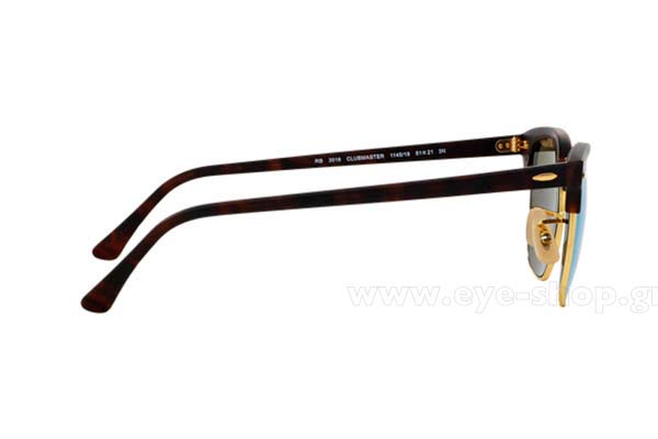 Rayban modello 3016 Clubmaster di colore 114519 green mirror krystals