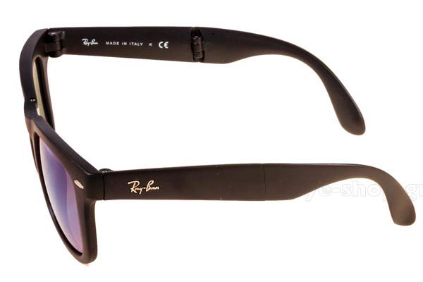 Rayban modello 4105 Folding Wayfarer di colore 601S1M Purple mirror Limited Edition