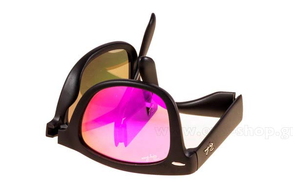 Rayban modello 4105 Folding Wayfarer di colore 601S4T Fuxia mirror Limited Edition