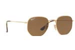 Occhiali da Sole Unisex Rayban 3548N 001/57 Hexagonal size 54