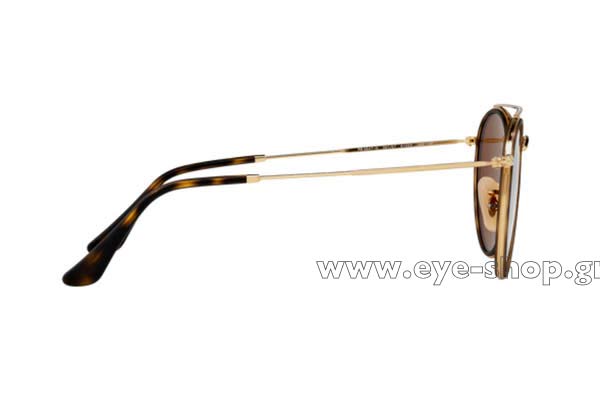 Rayban modello 3647N Round Double Bridge di colore 001/57 polarized