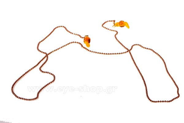 Accessori occhiali - cordoni  Grippy ThinChain-round brown gold copper Prezzo: 12,00
