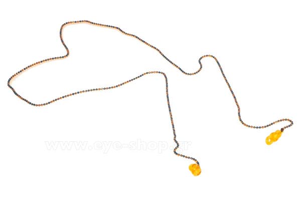 Accessori occhiali - cordoni  Grippy ThinChain-round BluGoldBrown Prezzo: 11,25