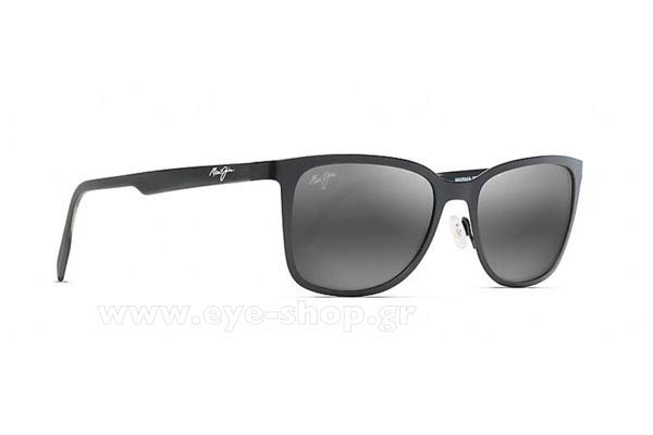 maui jim GREY NAUPAKA SATIN BLACK Occhiali da Sole 