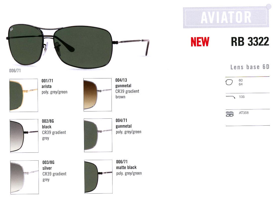 rayban 3322 Occhiali da Sole 