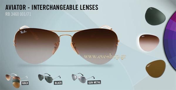 rayban 3460 Aviator Occhiali da Sole 