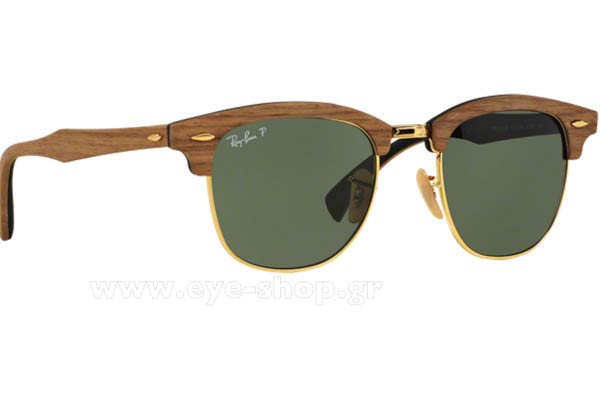 rayban Clubmaster Wood 3016M Occhiali da Sole 